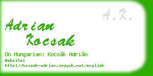 adrian kocsak business card