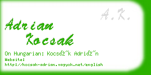 adrian kocsak business card